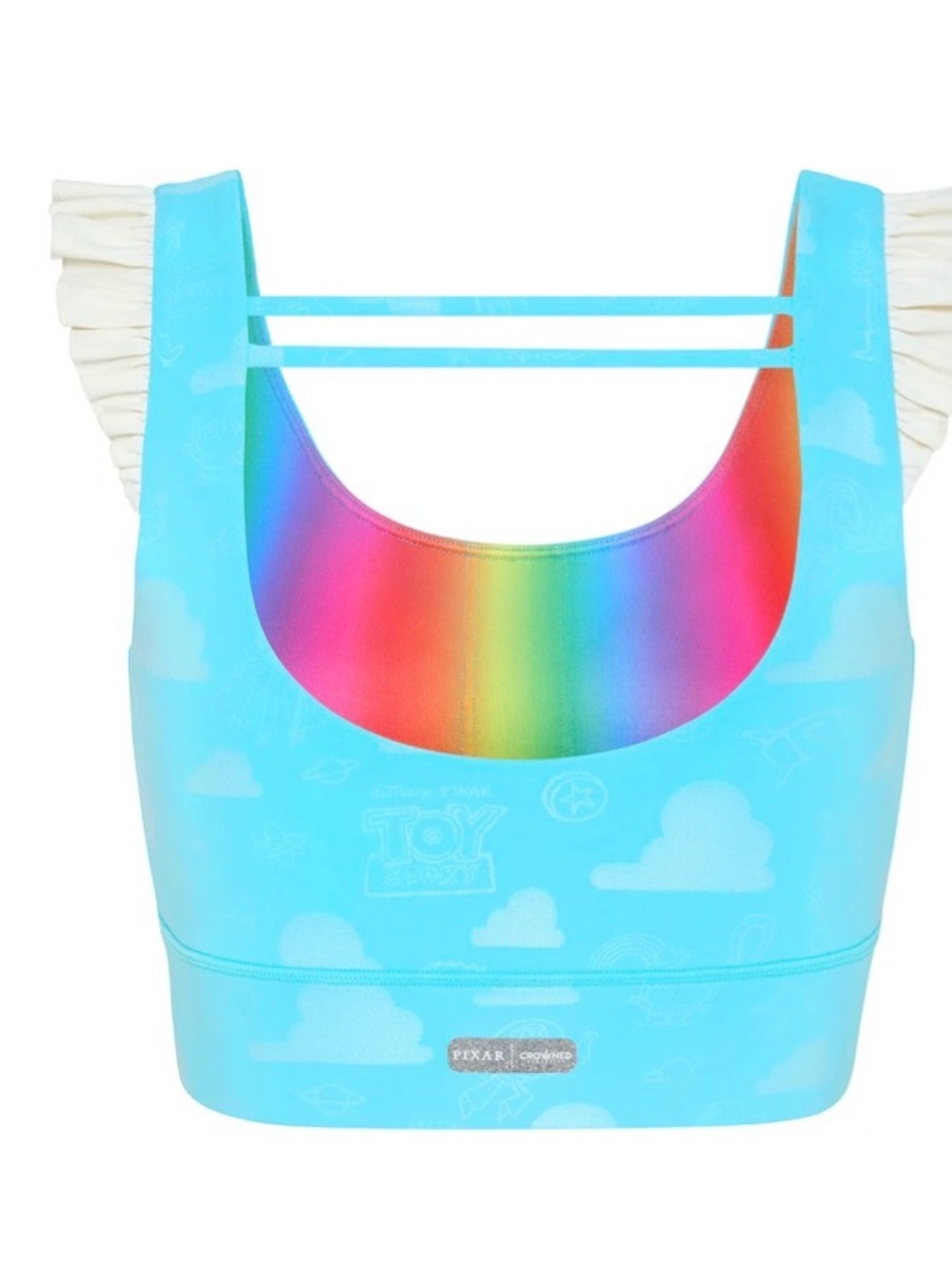 Pixar x Crowned Athletics Andy’s Room Toy Story Sports Bra - Picture 3 of 4